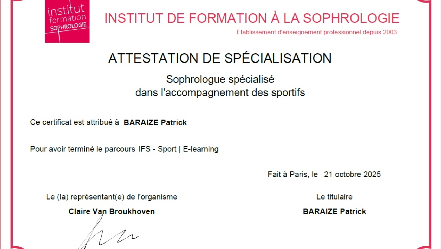 Spécialisation_Accompagnement des SPORTIFS